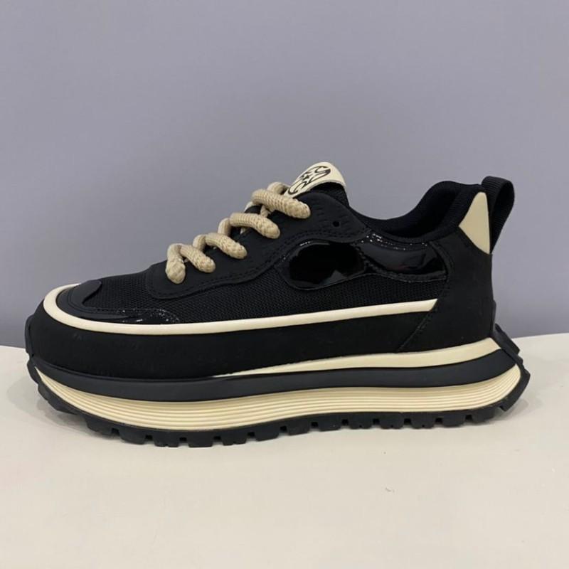 2025 Spring New Casual Sneakers Mens Simple Retro Platform Heightening Dad Shoes Comfortable Breathable Mens Casual Shoes