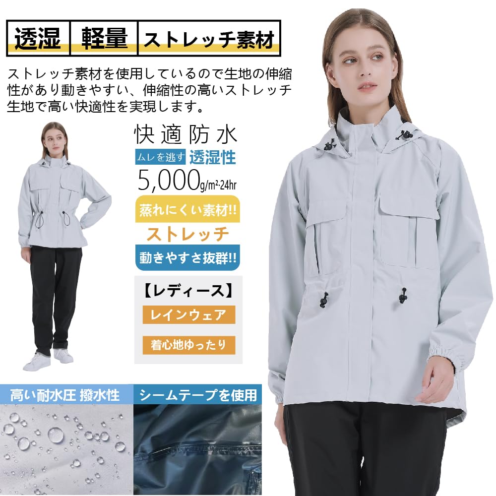 TopKylin Raincoat Perfect for and More and Perfect for Outdoor and Hiking Size Women's Set, Cycling, Golf, [Lightweight, Waterproof, Windproof,