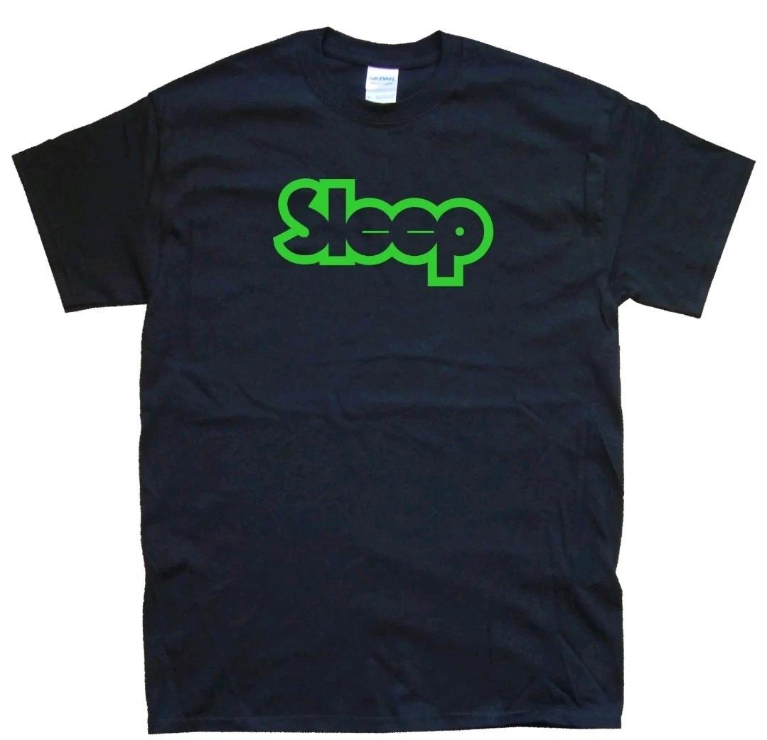 

SLEEP новая хлопковая футболка 100% Мужские футболки Топ размеры S M L XL XXL 3 4 XL Черный, Белый S