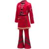 Descendants 5 costume rouge cosplay pour filles ensemble 4 pièces tenue d'Halloween pour enfants