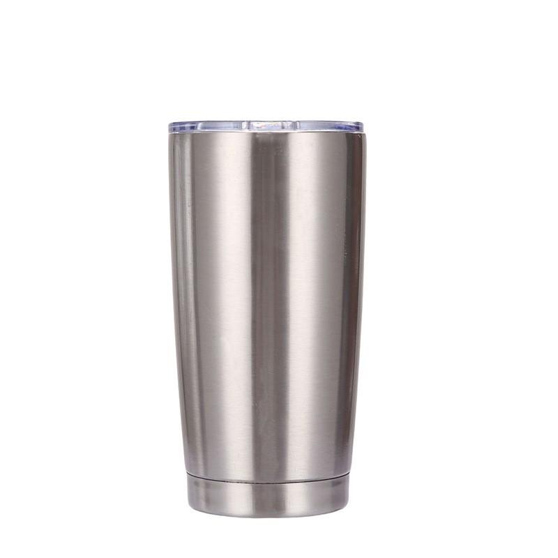 20oz Stainless Steel Car Cup, Double-layer Stainless Steel Thermos Cup, Portable Car Ice-cold Cup