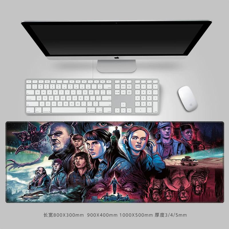 Tappetino per Mouse in Pelle di StrangerThings di Alta Qualità, Pad per Tastiera Computer Periferico, Dimensioni Grandi, Scrivania Antiscivolo Impermeabile, Pa Dcreativo Periferica TV Americana