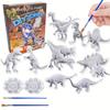 Acquerello Dinosauro Fai da Te - Kit da Colorare Dinosauro per Bambini e Bambine - Set Giocattolo Dinosauro 3D da Colorare, Pittura Artistica Fai da Te per Bambini