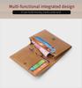 RFID-Diebstahlschutz-Kartenhalter aus gewachstem Rindsleder – Retro-Multifunktionsdesign