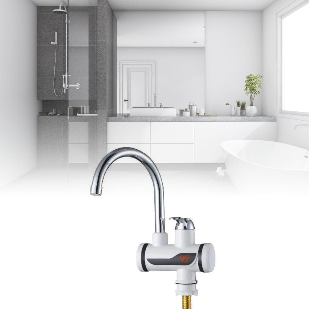 3000W Bathroom Hot Water Faucet Cold Hot Dual Use Electric Heating Water Tap Faucet