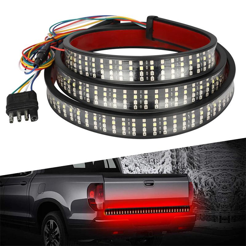 Truck Tailgate Light Bar 60 Inch LED Strip For Pickup Trailer SUV Full Function Brake Reverse Turn Signal Tail Lamp Waterproof