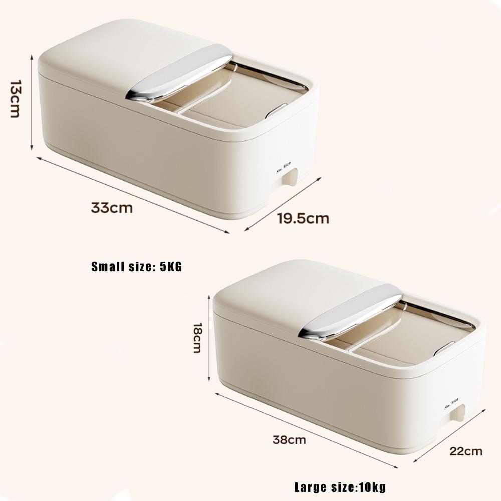 Rice Storage Box Home with Lid Insect Proof Moisture Proof Rice Box Grain Sealed Jar Kitchen Container Storing Dry Grain