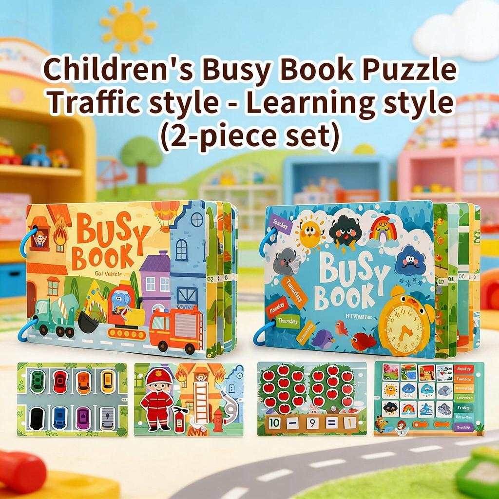 Cross-border Early Education Busy Book: Quiet Puzzle for Letter & Number Recognition