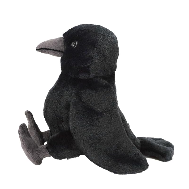 SunLemon Fluffies Medium Crow 15 x 24 x 20.5cm Plush Animal Cute Bird P-1473