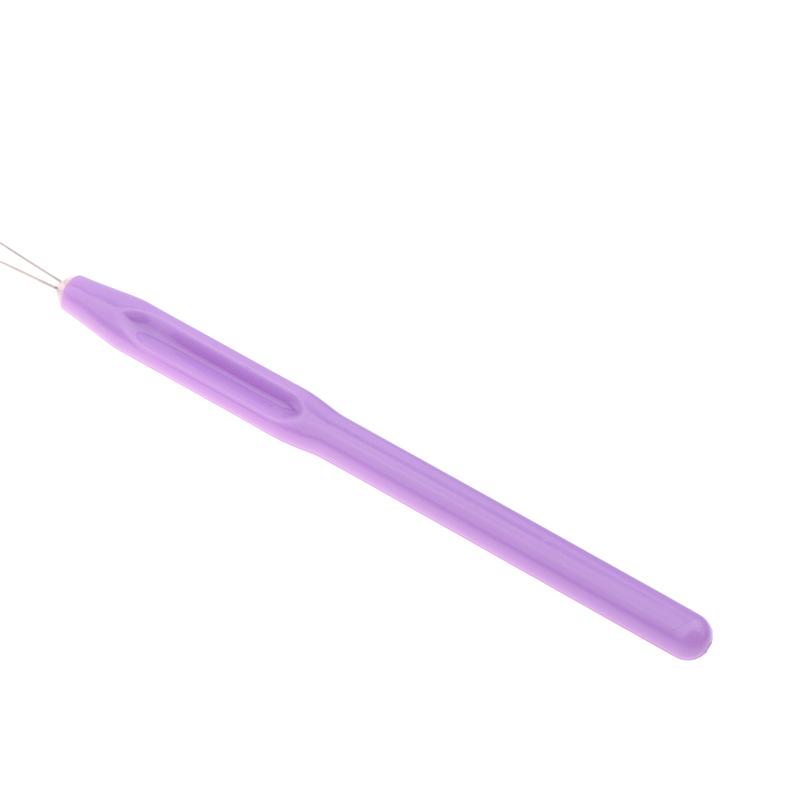 10 ks Nástroj na prodlužování vlasů s očkem, háček na protahování, navlékač jehly s očkem pro silikonové mikrokroužky