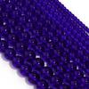 1 Strand 4/6/8/10/12mm Blue Glass Beads Smooth Round Loose Spacer Beads For DIY Jewelry Making Bracelets Necklace Accessories