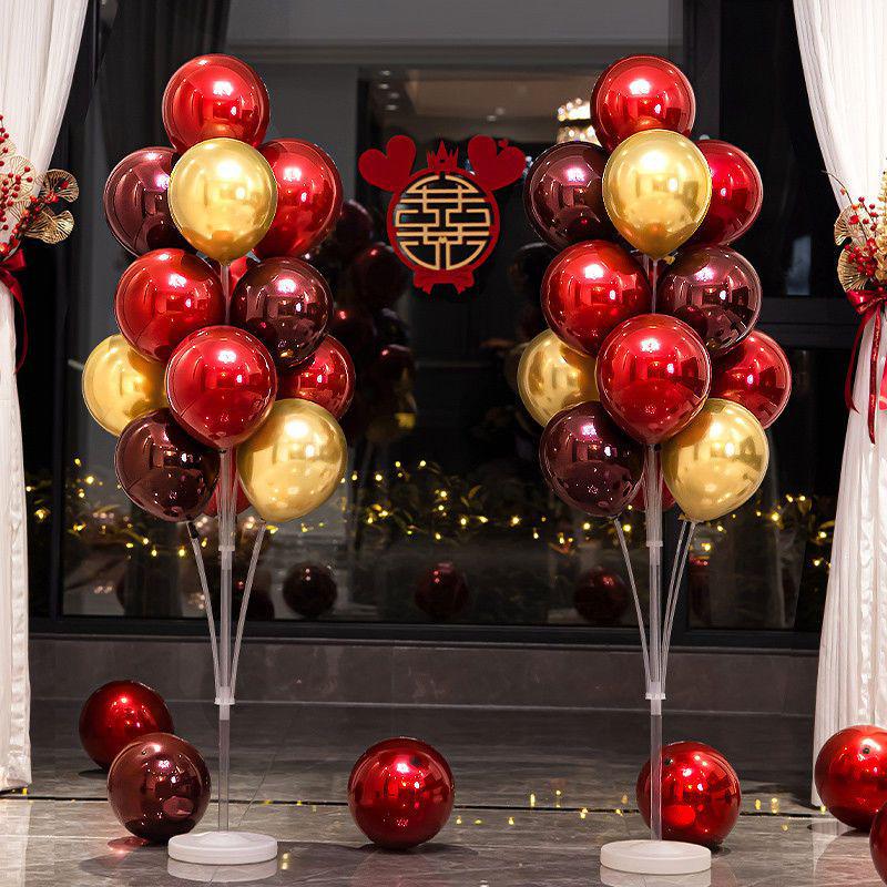 Romantisches Hochzeitszimmer Boden- und Tischballondekorationsset