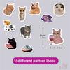 500Pcs/Roll Q Internet Celebrity Cats Kids Rewards Stickers - DIY Scrapbooks Album Decor Sealing Label Decals