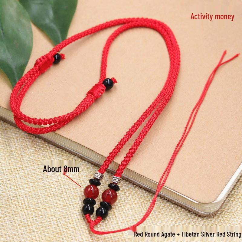 DIY Agate Jade Pendant Lanyard for Men & Women - Necklace Hanging Rope