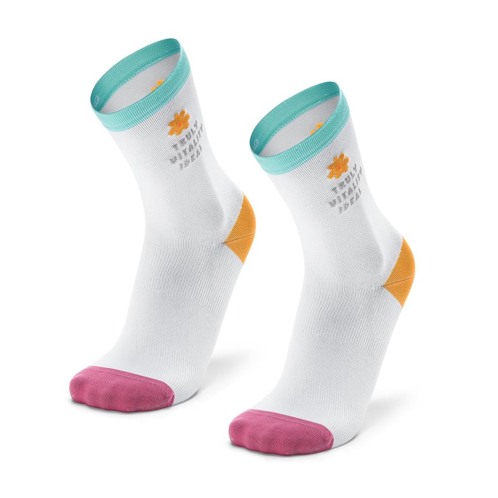 ROCKBROS TVI Cycling and Sports Breathable Antibacterial and Crew for and Other White with Size M Women's Socks, Cotton, Sweat-Wicking, Quick-Drying,