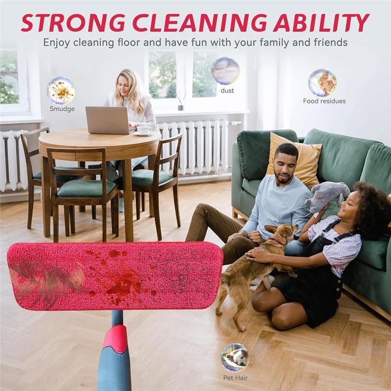 Good-8 Pack Replacement Mop Pad Mop,Wet & Dry Floor Cleaning Refills Reusable Fit For Any Microfiber Reveal Flat Mop