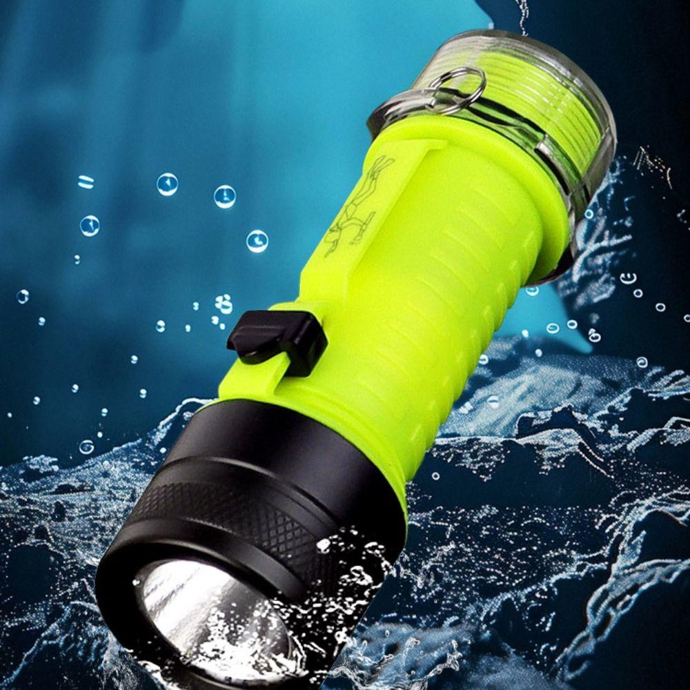 Super Bright Diving Flashlight XHP50 LED Type C Rechargeable Dive Torch High Power Adjustable Focus Underwater Torch