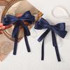 2pcs Elegant Double Layer Ribbon Bowknot Hair Clip for Girl Boutique Headwear Hairgripes Long Tassel Ponytail Hair Accessories