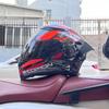 Motorcycle big tail helmet full helmet can be installed Bluetooth headset men's four seasons electric vehicle locomotive riding safety
