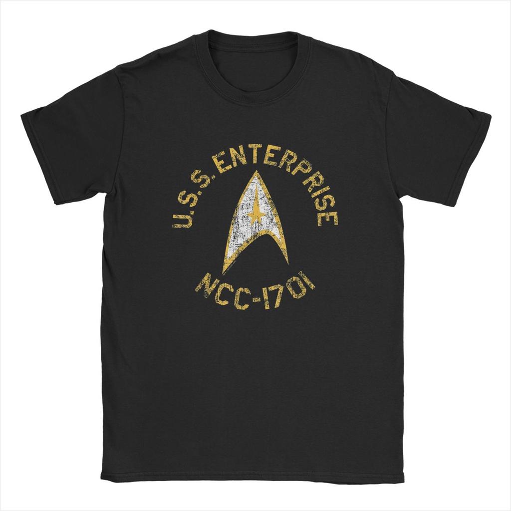 Men Stars Treks Collegiate T Shirt Movie Tv Series Pure Cotton Clothing Casual Short Sleeve Crewneck Tees New Arrival T-Shirt