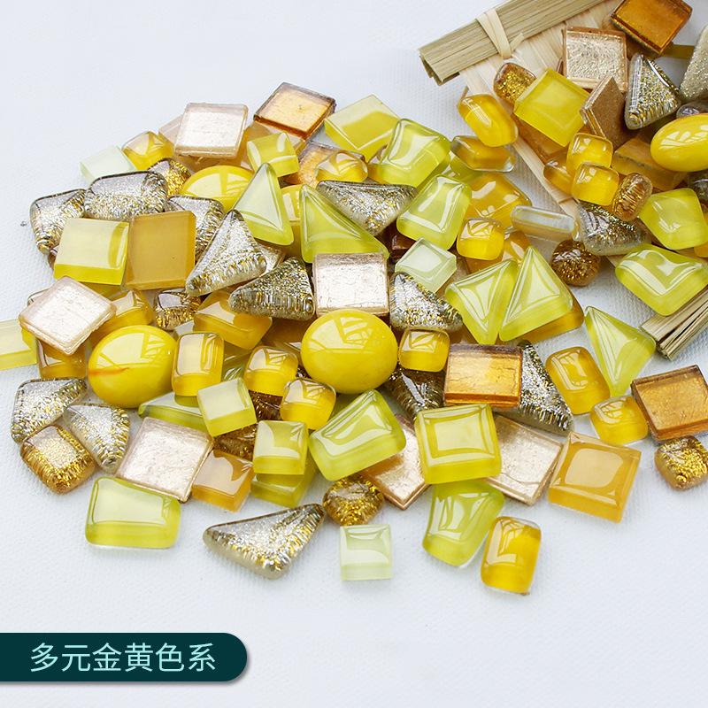 100g Diy Mix Color Glitter Glass Mosaic Stones Mosaic Tiles Glass Pebbles Crafts Material Puzzle For Diy Mosaic Making Arte