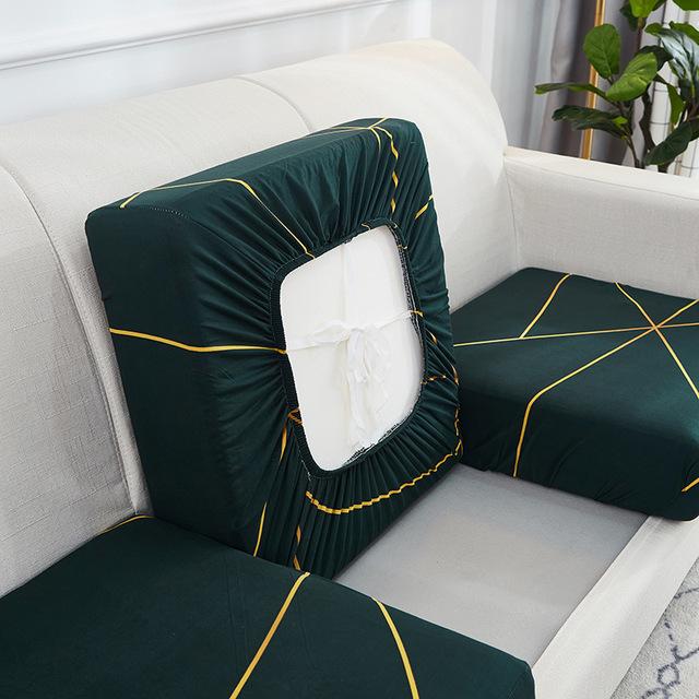Geometric Printed Sofa Cushion Cover Stretch Sofa Seat Cover For Pets Kids Living Room Furniture Protector Washable Couch Case