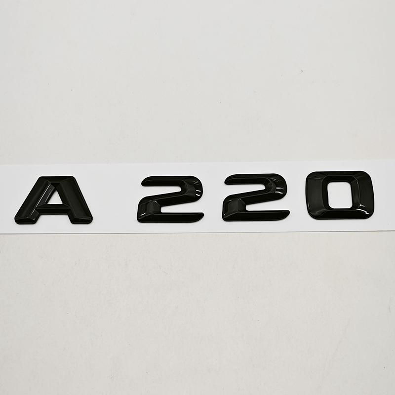 Glossy Black 3D Car Rear Trunk Emblem Badge Letters Decal For Benz A Class W176 W177 A180 A200 A220 A250 A260 Accessories