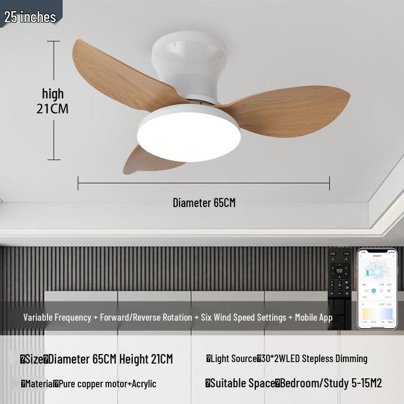 Nordic Minimalist Ceiling Fan Light with Silent Operation for Restaurants - Japanese Standard