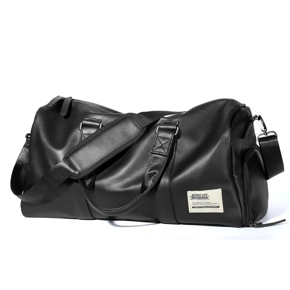 Gym Bag Mens Small Trave Duffel Bag, plavecká sportovní taška s přihrádkou na boty Vodotěsná víkendová taška přes noc Tote Bag