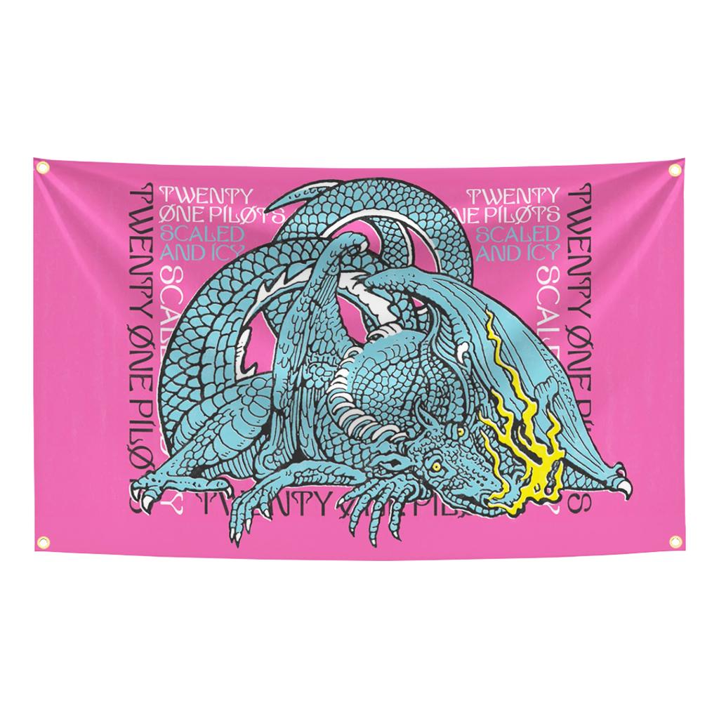 90X150Cm Twenty One Pilots Scaled And Icy Rock Flag Tapestry Polyester Printing Modern Music Art Banner Vintage Decoration