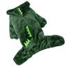 Dog Cartoon Costume Cute Dinosaur Shape Soft Coral Fleece Warm Dog Halloween Costume Winter Hoodie Clothes for Dogs Cats