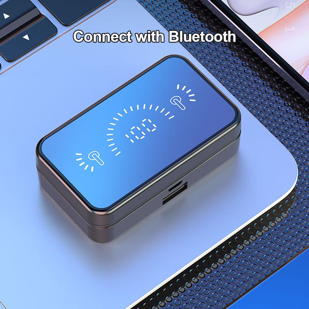 2024 New TWS Wireless Bluetooth Earphones 5.1 Headphones Stereo Sports IPX7 Waterproof 3500mAh Charging Case Mirror Earbuds with Mic