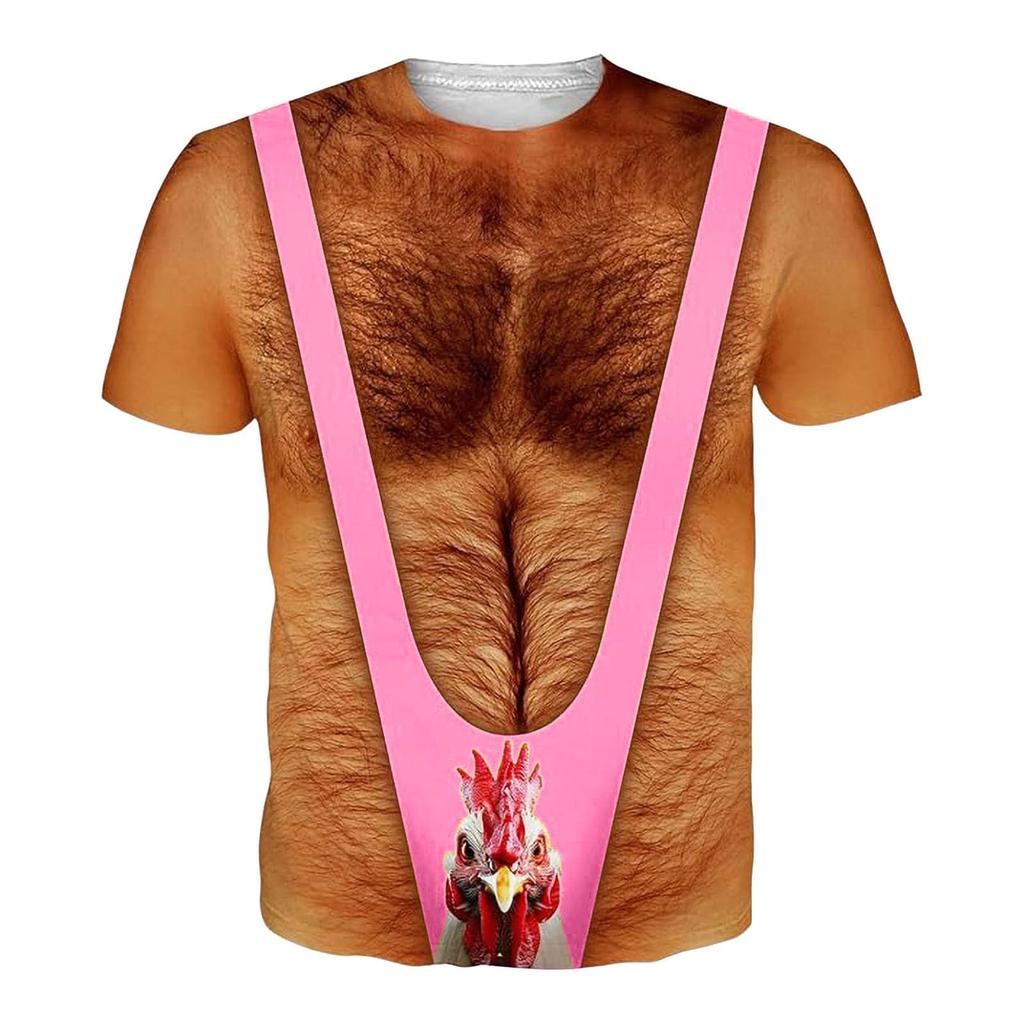 Men's Loose Fit Short Sleeve T-Shirt with Printed Graphic Design Casual Comfortable Lightweight Top for Everyday Wear