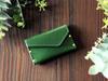 Business Card Genuine Made In Himeji Compact Card Unique [TAVARAT] Holder, Leather, Japan, Leather, Brass, Case, (Green)