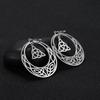 My Shape Hoop Gothic Earrings Stainless Steel Big Earring Dangle Earrings Irish Knot Women Gold Color Pendientes Gothic Jewelry