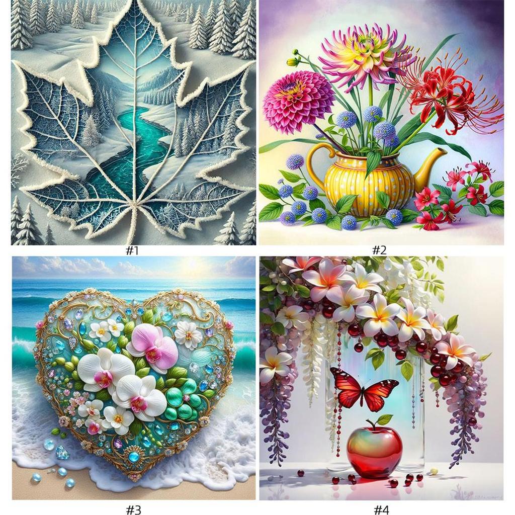 5D DIY Full Round Drill Diamond Painting Flowers Kit Home Decor Art Craft