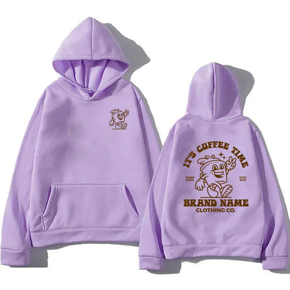 Czas na kawę 2025 Bluza z kapturem Moda Mężczyźni/Kobiety Bluzy Harajuku Estetyczna Unisex Zimowa Polarowa Bluza z kapturem Sweter Vintage