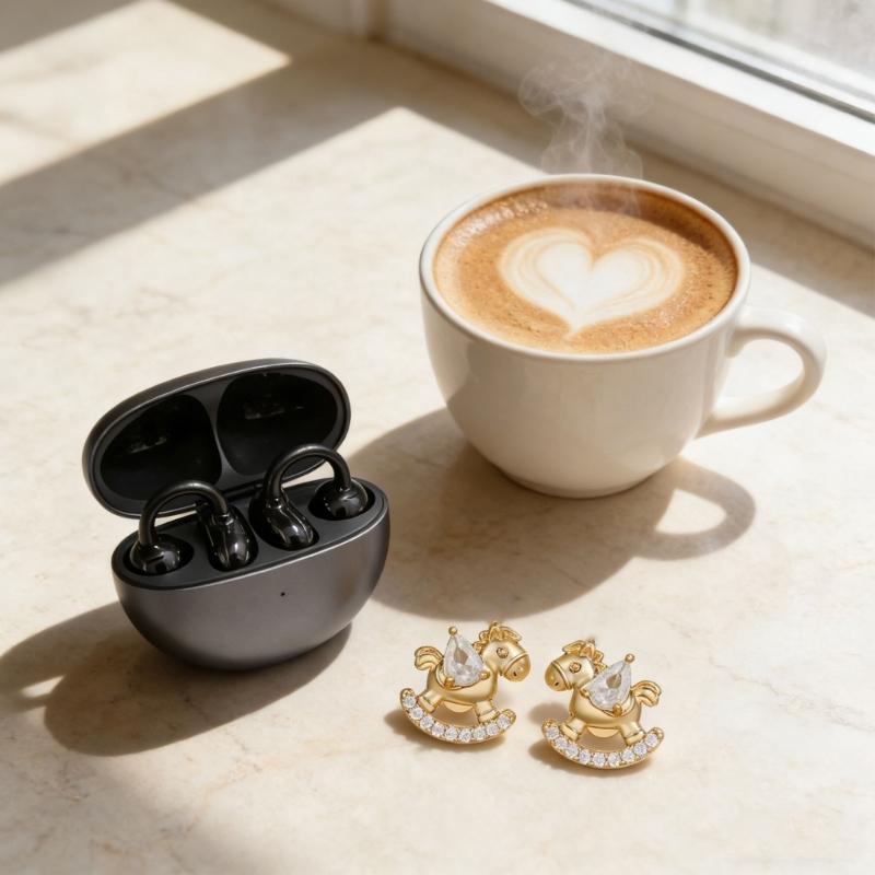 Elegant Horse Shaped Ear Clip Attachment For FreeClip 1 2 Earbuds Enhancer Coppers Zircons Embellishment