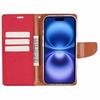 MERCURY GOOSPERY For iPhone 16 Pro Case Canvas Texture Leather Wallet Phone Cover