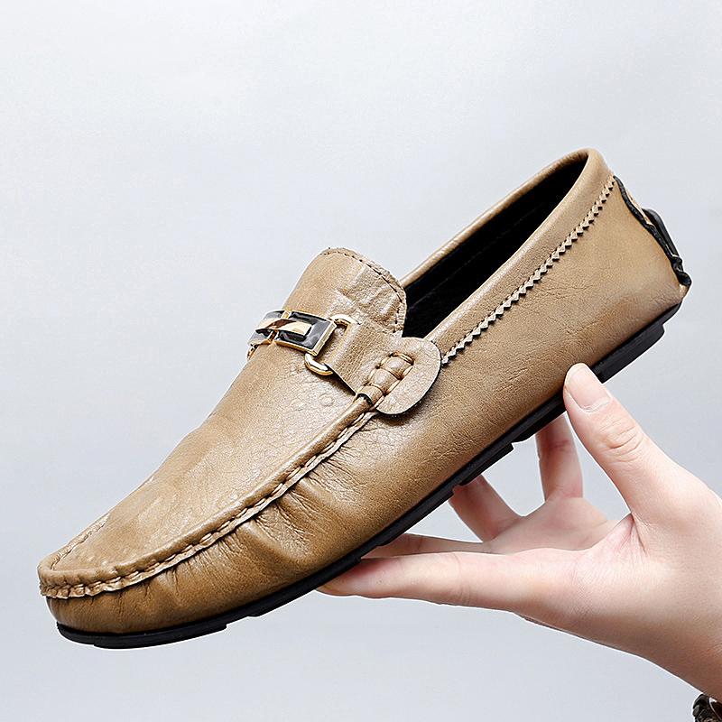 Fashion Fashion Comfortable Casual Shoes Light Summer Loafers Handmade Slip-On Flats Leisure Moccasins Non-Slip Summer Men Driving Shoes