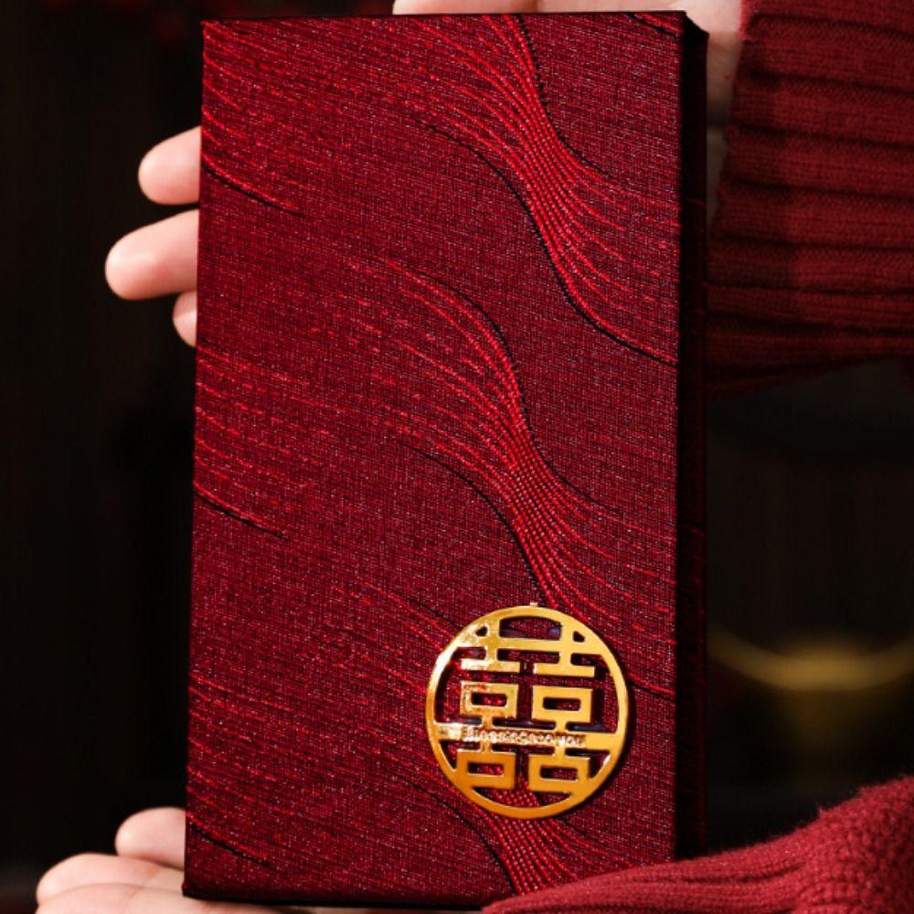 Big Capacity Wedding Red Envelope Traditional Lucky Money Bag Red Pocket Box Chinese New Year