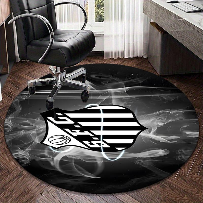 1 Stück runder Teppich Fc Wappen Design Gedruckter Runder Teppich, Teppich für Home Office, Runder Stuhlteppich, Dekorativer Teppich Fan Geschenke Weihnachtsgeschenk