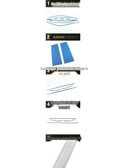 2020 Hongguang MINI EV Window Trim & Body Glass Anti-Scratch Bright Strip