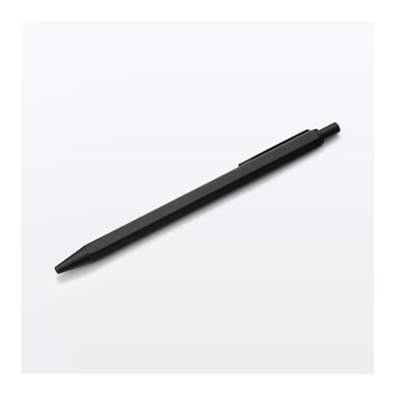 MUJI Aluminum Hexagonal Ballpoint Pen, Black, 0.7mm Needle Tip, 23079945
