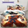 Biancheria da letto con motivo Son Goku, Set piumone Copripiumone Federa Regalo di compleanno per la casa (1 * copripiumino + 2 * federa, senza nucleo)