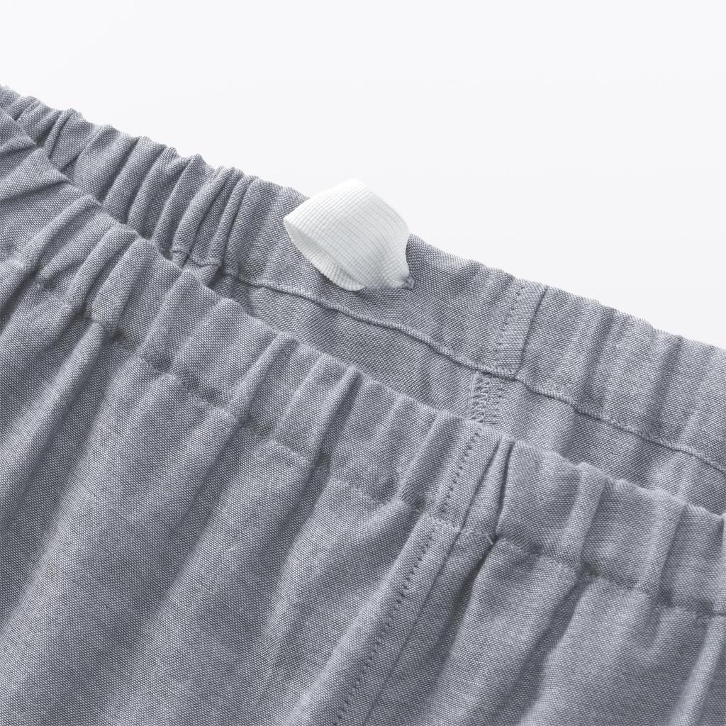 MUJI Nahtlose Doppelgaze Marineblau Größe S Herren Langarm-Schlafanzug, Streifen, (FB0YDA6S)