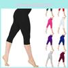 Womens Low Waist Yoga 34 Capri Pants Fitness Sports Gym Basic Shorts Leggings