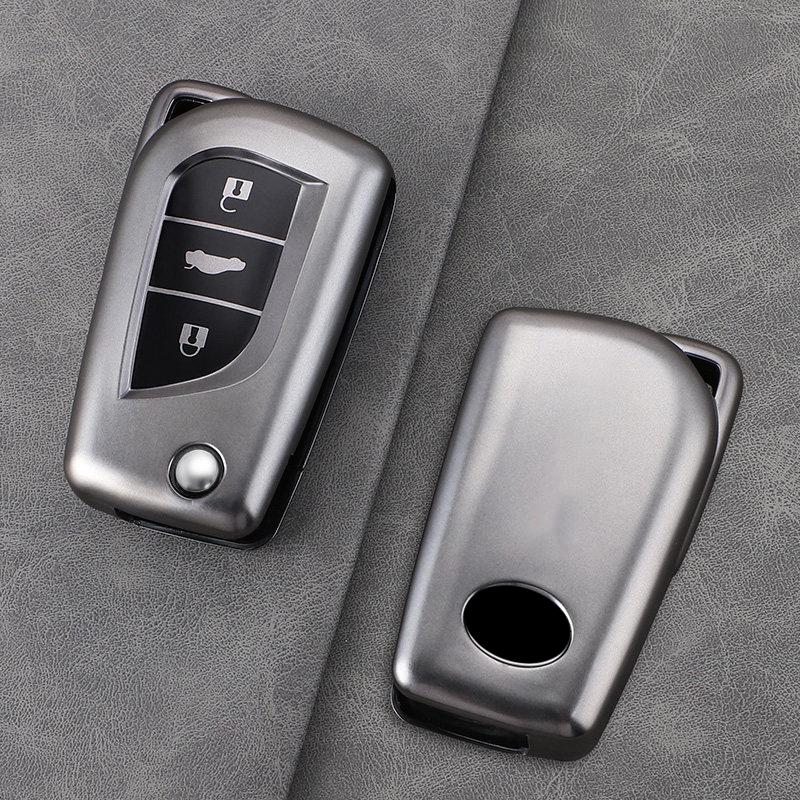 

High Quality Tpu Flip Folding For Toyota Camry Rav4 Auris Corolla Verso Yaris C-Hr Scion Im Aygo Avensis Flip Car Key Case Cover