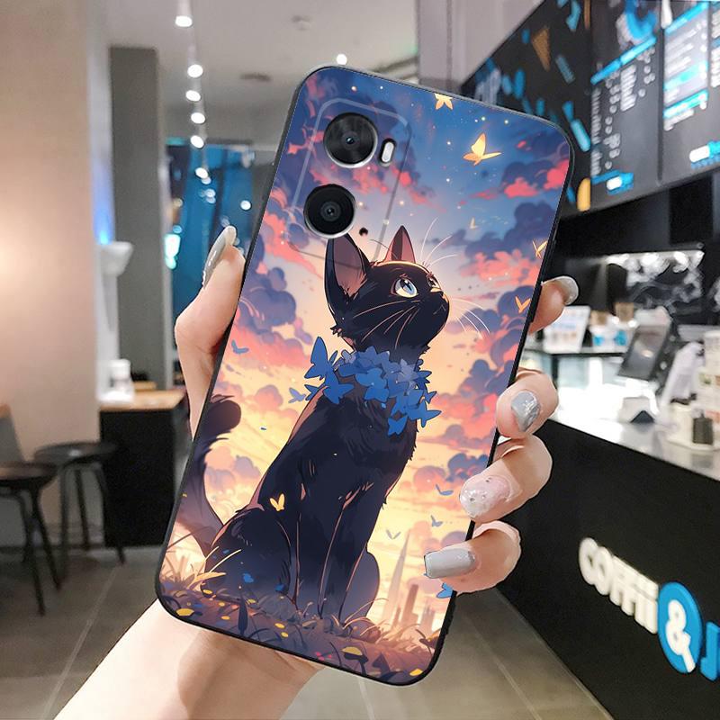 Art Cat Phone Case For OPPO Realme 10 Pro Plus GT 2 Pro X2 Pro XT C25S 8 7 6 Pro 6i GT Master C3 C21 C21Y X3 SuperZoom