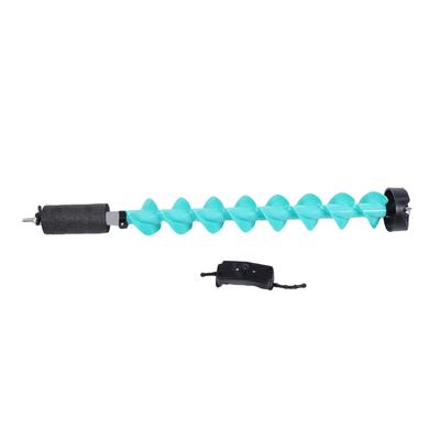 Broca Helicoidal 5 Pulgadas Diámetro de Perforación Broca de Hielo de Nylon con Flotador y Adaptador Versátil para Aguas Profundas